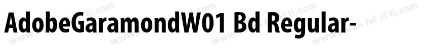 AdobeGaramondW01 Bd Regular字体转换